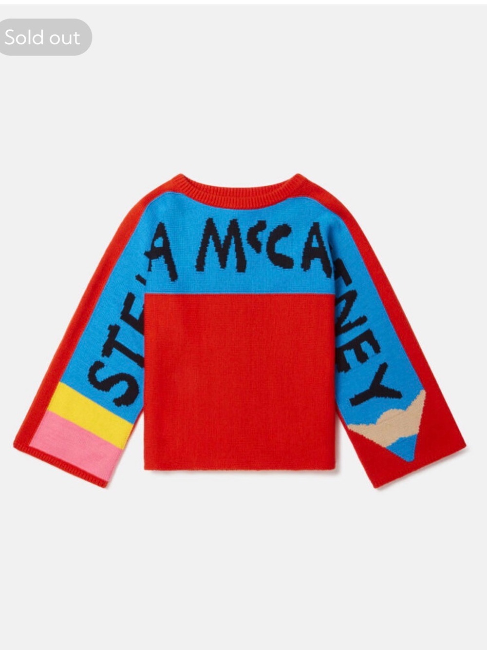 Stella McCartney Red and Blue Pencil Sweater Dopamine Dressing Size Small - Picture 2 of 15
